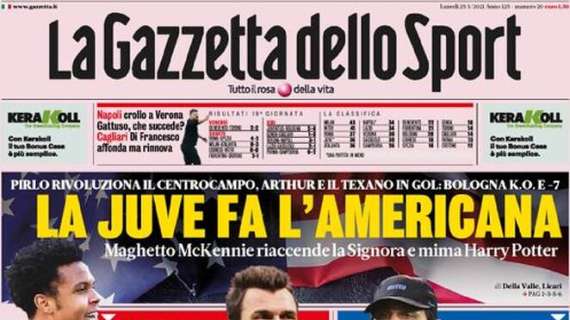 L'apertura de La Gazzetta dello Sport su Inter-Milan di Coppa Italia: "Cattivissimo derby"