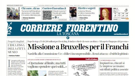 La prima del Corriere Fiorentino sullo stadio viola: "Missione a Bruxelles per il Franchi"