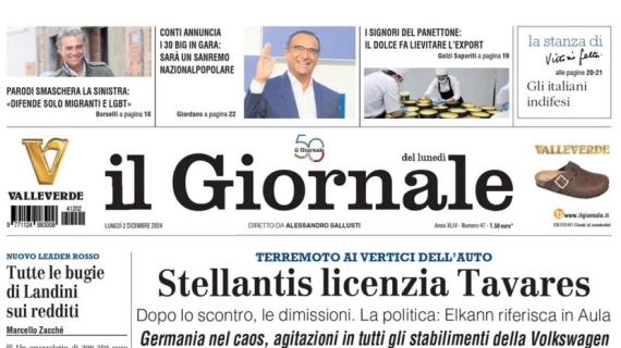 Il Giornale: "Bove, la paura e il sollievo: ora è sedato, escludi danni acuti"