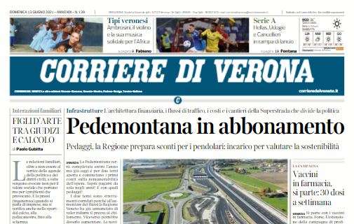 Hellas, Corriere di Verona in taglio alto: "Udogie e Cancellieri in rampa di lancio"