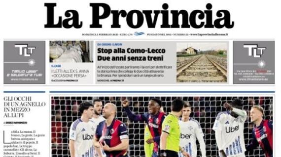 La Provincia di Como apre: "Como in dieci troppo presto. Gli azzurri ko a Bologna"