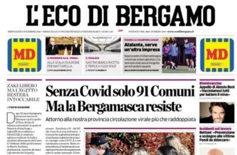 L'Eco di Bergamo: "Atalanta, serve un'altra impresa contro il Villarreal"