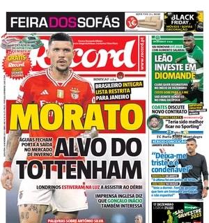 Le aperture portoghesi - Assalto Spurs sul Benfica: "Il Tottenham punta su Morato"