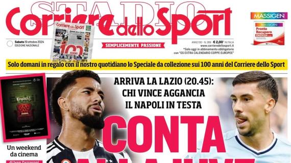 L'apertura del Corriere dello Sport su Juve-Lazio: "Conta alla Juve"