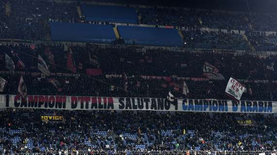 Derby di Milano, la risposta dei tifosi dell'Inter: "Anche a Riyad il Diavolo in ginocchio"