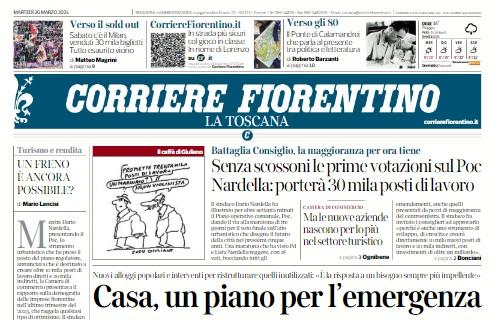 Sabato Fiorentina-Milan, l'apertura del Corriere Fiorentino: "Verso il sold out"