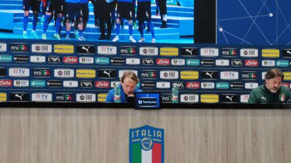 Il ct Mancini: "Chiellini e Bonucci stanno bene. Preoccupato dalla Juve? No, assolutamente"