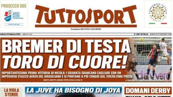 Tuttosport: in apertura sulla Juventus: "Dybala, sbrigati"