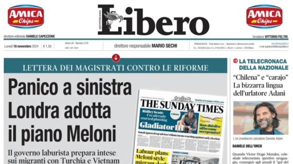 Libero in prima pagina: "L'Italia ci ricasca e perde in casa con la Francia"