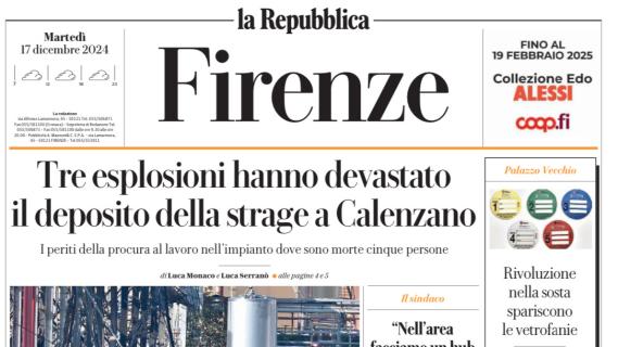 La Repubblica di Firenze in taglio basso: "Esperimenti viola intorno a Gudmundsson"