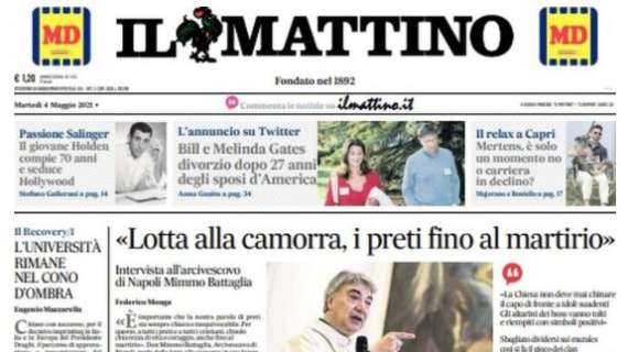 Il Mattino: "Tifosi allo stadio all'ultima giornata"