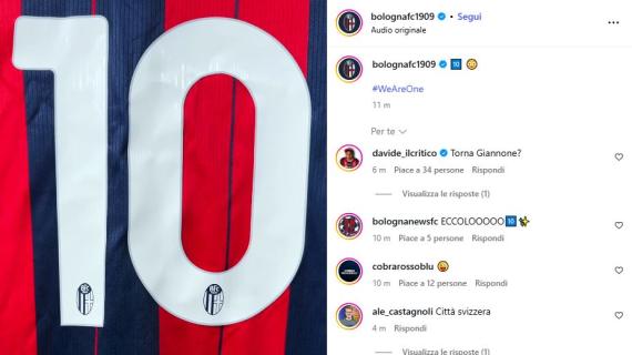 Bologna, indizio social: arriva un numero 10, sarà Federico Bernardeschi