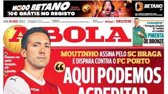 Le aperture portoghesi - Le copertine sono per Joao Moutinho, il centrocampista va al Braga