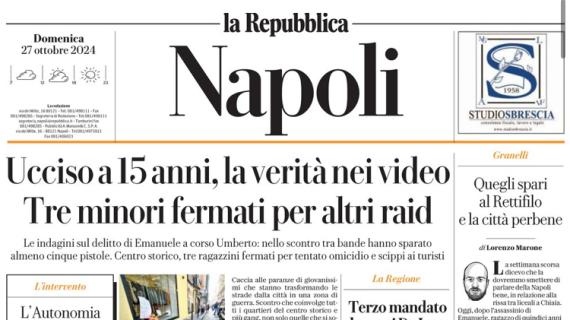 La Repubblica-Napoli: "Il Napoli continua a vincere, Di Lorenzo piega il Lecce"