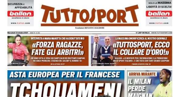 L'apertura di Tuttosport: "Tchouameni, duello Juve-Real"