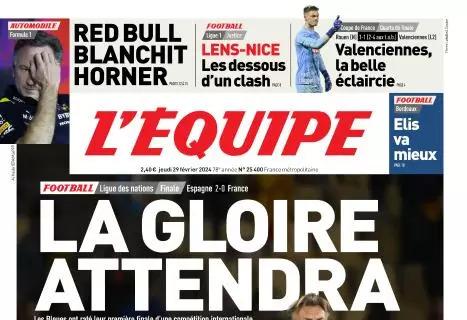 Francia femminile sconfitta in Nations League, L'Equipe titola: "La gloria aspetterà"