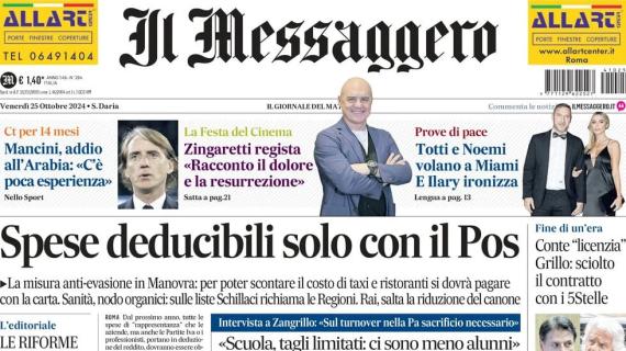 Il Messaggero: "La Roma rivede la luce in Europa, la Lazio fa l'en plein"