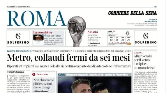 Il Corriere di Roma: "Immobile su rigore, la Lazio riesce a passare all'ultimo secondo"