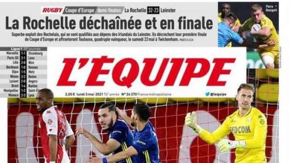L'apertura de L'Equipe dopo il 3-2 del Lione in 10 in casa del Monaco: "Follia furiosa"