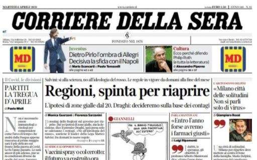 Corriere della Sera: "Dietro Pirlo l'ombra di Allegri. Decisiva la sfida con il Napoli"