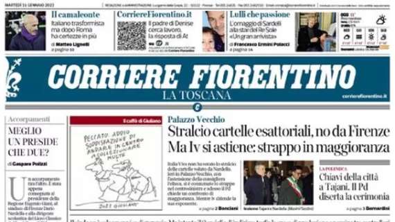 Il Corriere Fiorentino apre su Italiano e la sua capacità di cambiare: "Il camaleonte"