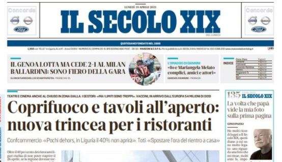 Il Secolo XIX: "Il Genoa lotta ma cede al Milan"