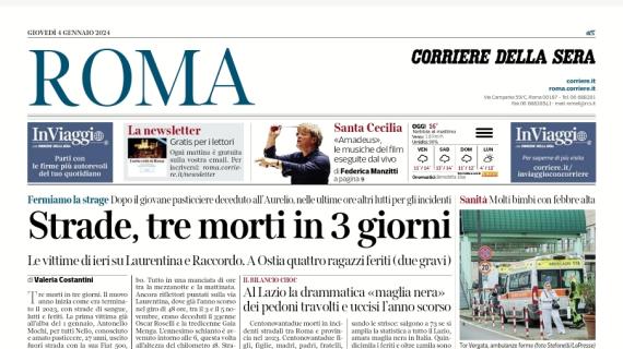 Il Corriere di Roma apre sui giallorossi: "Lukaku e Dybala regalano il derby a Mourinho"