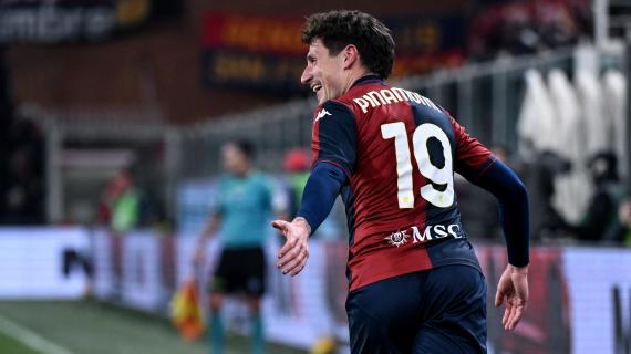 Dopo tre mesi Pinamonti torna al gol, con altro assist di Martin: Genoa-Atalanta 1-0