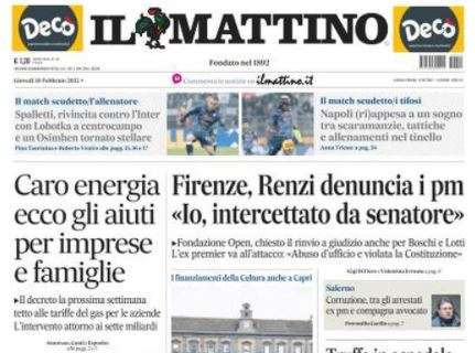 Il Mattino: "Spalletti, rivincita contro l'Inter, con Lobotka ed un Osimhen tornato stellare"