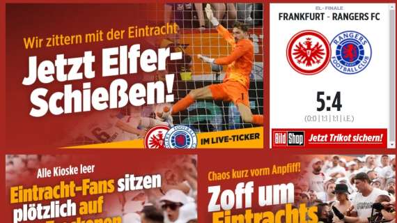 L'Europa League all'Eintracht: Bild: "Eccoti di nuovo", Kicker: "Borrè porta il titolo a Francoforte"