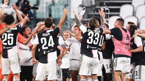"I campioni dell'Italia siamo noi". Il coro dei giocatori della Juventus all'Allianz Stadium
