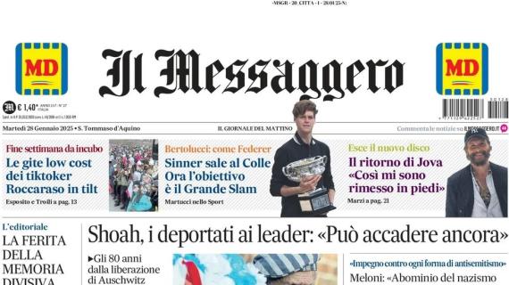 Il Messaggero in apertura: "Traffico di droga, Nainggolan arrestato a Bruxelles"