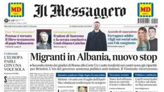 Il Messaggero in prima pagina: "Roma in crisi, non ci resta che la maglia"