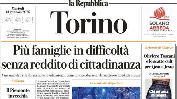 La Repubblica (Torino) apre sulla Juventus: "A Bergamo senza Motta né Vlahovic"