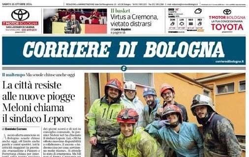 L'apertura del Corriere di Bologna: "Ufficiale: Bologna-Milan non si gioca"