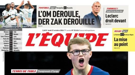 L'Equipe sulla manita del Marsiglia di De Zerbi: "L'OM corre, il Montpellier viene rincorso"