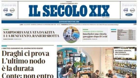 Il Secolo XIX: "Sampdoria salvata da Keita. 1 a 1 a Benevento"