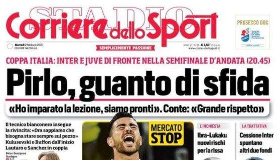L'apertura del Corriere dello Sport: "Pirlo, guanto di sfida"