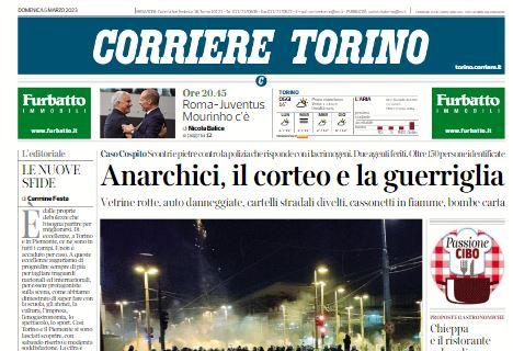 Corriere di Torino in taglio alto: "Roma-Juventus, Mourinho c'è"