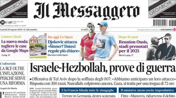 Il Messaggero in prima pagina sulla Roma: "La festa di Dybala resta al palo"