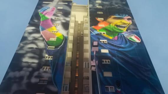 Murales di 60 metri per Paolo Rossi a Vicenza. Cabrini: "Mi ha insegnato e dato tanto"