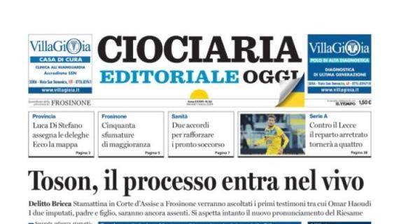 "Contro il Lecce, il reparto arretrato tornerà a quattro". L'apertura di Ciociaria Oggi