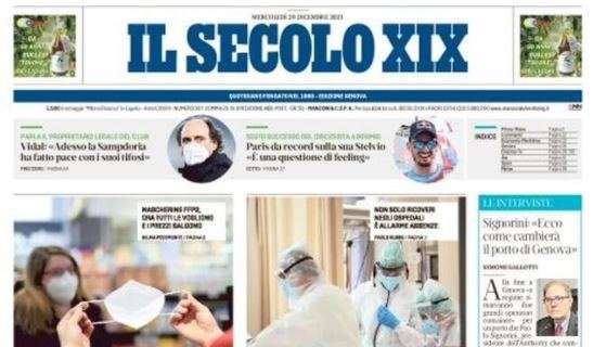 Il Secolo XIX, Vidal: "Adesso la Sampdoria ha fatto pace con i suoi tifosi"