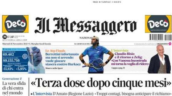L’apertura odierna de Il Messaggero: “Il Mondiale si allontana, Italia appesa agli spareggi”
