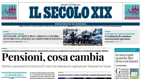 Pesante sconfitta contro l'Atalanta, Il Secolo XIX: "Una Manita affonda il Genoa"