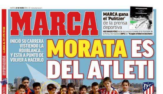 Marca in prima pagina: "Morata è dell'Atletico Madrid"