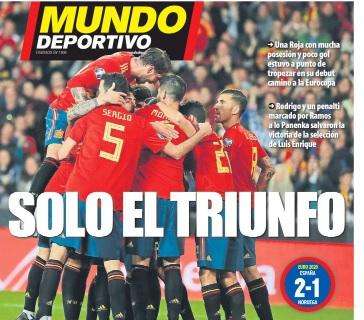 Spagna, Mundo Deportivo: "Solo la vittoria"