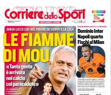 Il Corriere dello Sport edizione Roma: "Le fiamme di Mou"