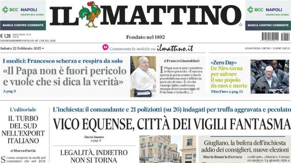 Di Lorenzo carica il Napoli. Il Mattino: "Tutta Napoli ci spinge"