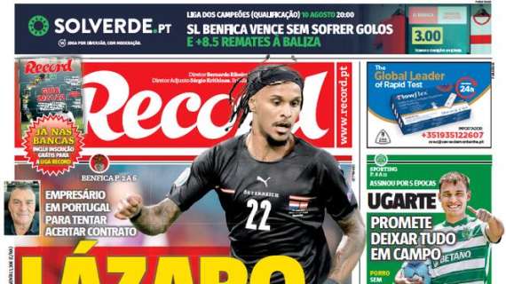 Le aperture portoghesi - Lazaro verso il Benfica: un intermediario in Portogallo per chiudere
